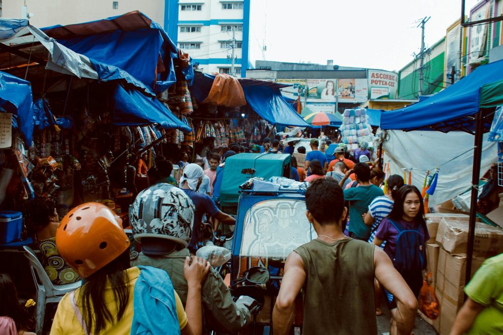 photography of people in the market place