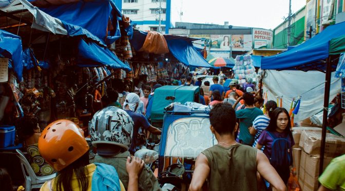 photography of people in the market place