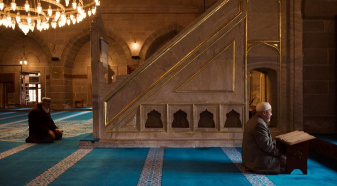 worshippers in mosque